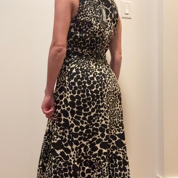 Who What Wear Black and Cream High Low Dress - Picture 3 of 5